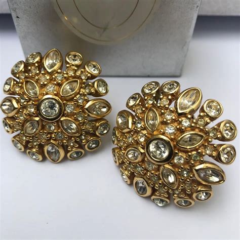 vintage christian dior clip earrings|christian dior earrings clip on.